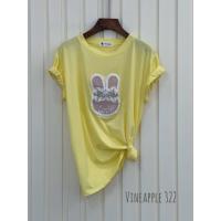 ราคา Vineapple322 เสื้อยืดติดดอกไม้ เสื้อแฟชั่นแขนสั้นแขนยาว เสื้อยืด Oversizeเสื้อผู้หญิงลายทาง สกรีน พิมพ์ลายเสื้อยืดคอกลมไซส์ใหญ่ Big size T shirt (17449475814)