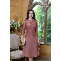 ราคา 3 สี เดรสลูกไม้ราตรีสั้น New ผ้าลูกไม้งานสวยพรีเมี่ยม รุ่นนี้สวยเกินราคามาก ๆ ออกงานสวย สีน้ำตาล ฟ้าคราม ชมพู (20948247092)