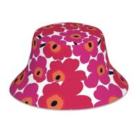 ราคา สีแดงเข้มพิมพ์สะท้อนแสงถังหมวก Marimekko พิมพ์สองด้านแฟชั่นที่มีน้ำหนักเบากลางแจ้งหาดซันหมวกพับถังหมวกสำหรับฤดูกาลใดๆชายและหญิงหมวก (19089391139)