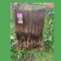 ราคา แฮร์พีช hairpiece แฮร์พีช calawigs ชิ้นหนาพิเศษไหมด้านเหมือนผมจริง แฮร์พีชปลายงุ้ม รหัส S8912L กว้าง26cm ยาว55cm (7166956372)