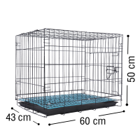 ราคา กรงกระต่าย พับได้ ขนาด 50x35x43 cm ฟรี แผ่นรองกรงคละสี กรงใส่กระต่าย ใส่กระรอกได้ (20575863519)