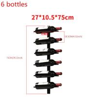 ราคา Iron Wall Mounted Wine Holder European style Tilted Straight Wine Rack Red Wine Champagne Bottle Display Stand Rack Organizer (11060077083)