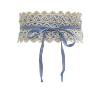 ราคา Broadfashionแฟชั่นลูกไม้กว้างTie Upผู้หญิงเดรสทรงรัดเอวPartyเข็มขัดรัดเอวSash Decor (4454912375)