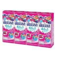 ราคา ดัชมิลล์ นมเปรี้ยว UHT รสมิกซ์เบอรี่ 180 มล แพค 4 (11067425628)