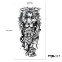 ราคา Rose Animal Long Tattoo รอยสักชั่วคราวขนาดใหญ่สิงโตเผ่าสีดำ นักรบเสือหมาป่าสติ๊กเกอร์รอยสักปลอมสำหรับผู้หญิง (17139127034)