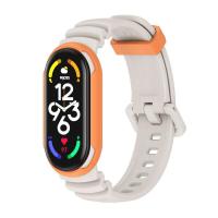 ราคา BassPal สายนาฬิกาสองโทนสีสไตล์สปอร์ตสำหรับ Mi Band 5 6 7สำหรับ Xiaomi MiBand 5 6สายรัดข้อมือเปลี่ยนสายนาฬิกาข้อมือซิลิโคน TPU แบบนิ่ม Miband5สาย Miband7 Miband6 (16972522787)