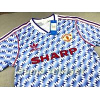 ราคา Retro เสื้อบอลย้อนยุค Vintage ทีม แมน ยู เยือน 1990 Man U Away 1990 ลาย ฟ้าขาว สุดเท่ห์ (10400736476)