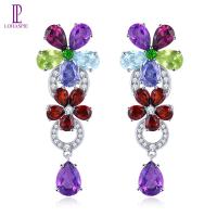 ราคา Lohaspie เครื่องประดับของแท้8กะรัต925เงินแท้ต่างหูแบบห้อยแบบดั้งเดิมต่างหูอะเมทิสต์พลอยทรงลูกแพร์อัญมณีหลากสีธรรมชาติสำหรับของขวัญเครื่องประดับสตรี (19793642498)