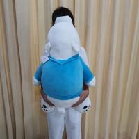 ราคา งานสวย หมีขาว หมีขั้วโลก เสื้อฟ้า L80 cm ใยไมโคร ตุ๊กตาหมี นุ่มนิ่ม ผ้า nano Spandex (2011046639)