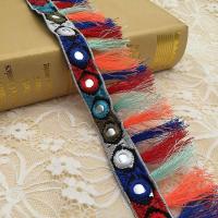 ราคา 5หลาผ้าฝ้ายโพลีเอสเตอร์ Jacquard พู่ลูกไม้ริบบิ้นตัดเย็บเสื้อผ้าชุดตกแต่งผ้าตัด (13127857665)