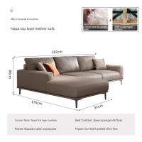 ราคา AUGA Italian Genuine Leather Couch โซฟาหนังแท้ Modern for living room sofa Sectional (21250887980)