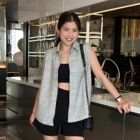 ราคา Weftloom The Ocean Shirt เชิ้ตแขนกุดผ้าทวีต สีเทา silver (10364200486)
