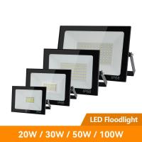 ราคา ไฟฟลัดไลท์ LED 10W 20W 30W 50W 100W สปอตไลท์กลางแจ้งไฟถนน LED ติดผนังด้านนอกสำหรับสวน (21170493502)