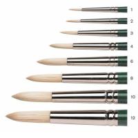 ราคา Winsor Newton winton hog bristle long handle round brush I พู่กันขนหมูสำหรับสีน้ำมันและสีอะคริลิกแบบกลมด้ามยาว (19151713627)