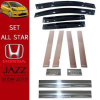 ราคา ชุดแต่ง Jazz 2008 2014 กันสาดสีดำเสากลางประตูชายบันได Jazz GE (7170594630)