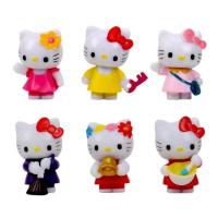 ราคา Sanrio ตุ๊กตาหุ่น6ชิ้น เซ็ต ตกแต่งหน้าเค้กตุ๊กตาขยับแขนขาได้ Hello Kitty 5ซม ของเล่นตั้งโต๊ะของเล่น hiasan mobil ของขวัญสำหรับเด็ก (21170749784)