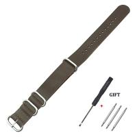 ราคา สไตล์ใหม่สายนาฬิกา Nato 18มม 20มม 22มม ของแท้นาฬิกาหนัง Band แฟชั่น NATO สายหนังสมาร์ทวอตช์สายไนลอนอะไหล่นาฬิกา18 20 22มม กว้าง (19842184833)