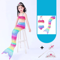 ราคา ชุดนางเงือก หางนางเงือก ชุดว่ายน้ำนางเงือก ชุดว่ายน้ำเด็ก ชุดว่ายน้ำ 1 set ได้ถึง 3 ใส่สบายผ้านิ่ม สีสันน่ารัก (18038947261)
