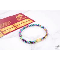 ราคา สร้อยข้อมือปี่เซียะทองคำแท้ หินเฮมาไทท์ หินแม่เหล็ก สีรุ้ง หินนำโชค ปี่เซียะทอง 99 99 น้ำหนักทอง 0 3 (8028649902)
