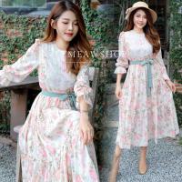 ราคา Maxi dress สไตล์วิคตอเรีย S XL เดรสลูกไม้ เดรสลายดอก เดรสยาว เดรสสีเหลือง ชุดเพื่อนเจ้าสาว ชุดไปทะเล ชุดออกงาน ชุดไปงาน Patcha (19579705689)