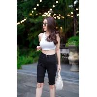 ราคา กางเกงยีนส์สามส่วนเอวสูงผ้ายืด กางเกงยีนส์ผู้หญิงสามส่วนผ้ายืดเอวสูงเข้ารูปเก็บทรงสวย กางเกงยีนส์ผู้หญิงขาสั้น (19944057291)