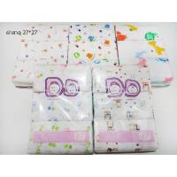 ราคา แพ็ค12ผืน ผ้าอ้อมเด็ก 27 27นิ้ว ผ้าสาลู ผ้าสำลี ยีห้อ HappyD (4762536805)