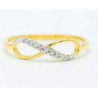 ราคา Happy Jewelry แหวน infinity ความหมายดีๆ ที่ไม่มีที่สิ้นสุด ทองแท้ 9k 37 5 เพชรกุหลาบ SI310 (17036256967)
