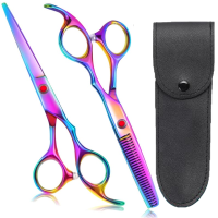 ราคา กรรไกรตัดผมขนาด6 5นิ้วชุดกรรไกรตัดเล็มแต่งผมสีดำแบบมืออาชีพ (17658697394)