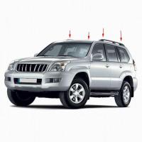 ราคา ZUK 4ชิ้นแร็คหลังคาปกกระเป๋าสัมภาระบาร์รถไฟ End คุ้มครองฝาสำหรับ TOYOTA LAND CRUISER PRADO 120 150 LC120 LC150 2003 2018 (16640506301)