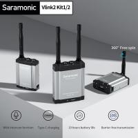 ราคา Saramonic Vlink2 Kit2 ไมโครโฟนไร้สายแบบหนีบเสื้อสำหรับ iPhone Android กล้อง DSLR คอมพิวเตอร์การบันทึกวิดีโอ YouTube Vlog (21164579012)