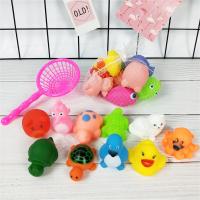 ราคา IJVBTV 10pcs 20pcs ตลกดี สัตว์ยางลอย ว่ายน้ำในห้องน้ำ สำหรับเด็กเด็กวัยหัดเดิน ของเล่นอาบน้ำสัตว์ ของเล่นอ่างสัตว์ ตาข่ายตกปลา ของเล่นลอยน้ำ (21067520784)