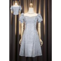 ราคา พร้อมส่ง LUXURY707 เดรสสั้นกลิตเตอร์วิบวับ แขนตุ๊กตา ทรงอกหัวใจ LX9568 (13527241343)