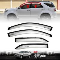 ราคา คิ้วกันสาดประตู รุ่น โตโยต้า ฟอร์จูนเนอร์ TOYOTA FORTUNER ปี 2005 2014 สีขาวมุก ขอบดำ 4 ชิ้น (18723601394)