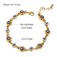 ราคา Turkish Blue Eye Bracelet Gold Color Never Faded Blue Evil Eye Crystal Charm Allah Bracelets for Islam Women Muslim Jewelry (11220580090)