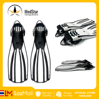ราคา MedStar Scuba Fins AQ style for Scuba Diving ฟินดำน้ำ ตีนกบดำน้ำ ตีนกบดำน้ำลึก ตีนกบเปิดข้อเท้าใส่กับบูท (20771121125)