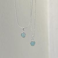 ราคา Yourdays chalcedony necklace สร้อยคอเงินแท้ห้อยจี้หินคาลซิโดนีสีฟ้า (17699582403)