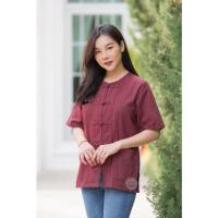 ราคา เสื้อพื้นเมืองผ้าฝ้ายทรงม่อฮ่อมกระดุม5เม็ด (19615972670)