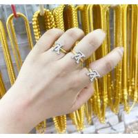 ราคา แหวนเพชรลายหลุยส์ ขนาดปรับได้ ตามนิ้วมือ งานสวย ทอง24K ไม่ลอก ไม่ดำ บริการเก็บเงินปลายทาง (17042138156)