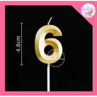 ราคา เทียนตัวเลข 0 9 สีทอง ขนาดสูง 4 8 cm เทียนวันเกิด เทียน Happy Birthday เทียนปักเค้ก พร้อมส่งจากกรุงเทพ (18445975483)