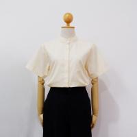 ราคา เสื้อเชิ้ตผู้หญิงคอจีน แขนสั้น ใส่ทำงานผู้หญิง เสื้อเชิ้ตคอจีน เสื้อมินิมอล ผ้าคอตตอนอย่างดี (18499027358)