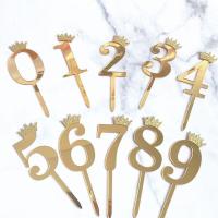 ราคา ป้ายปักเค้ก ป้ายอะคริลิค สีเงินและสีทอง ตัวเลข 0 9 สําหรับตกแต่งเค้กวันเกิด สินค้าพร้อมส่งนะคะ (19622712993)