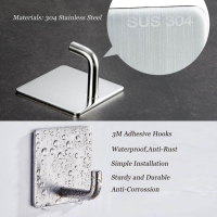 ราคา Ready Stock ตะขอสติกเกอร์3M 20ชิ้นตะขอแขวนผนังสแตนเลสตะขอประตูที่แขวนผ้าขนหนุ Pengait Dapur ตะขอห้องน้ำห้องนอนห้องน้ำ (17391052531)