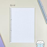 ราคา กระดาษรีฟิล DIY สมุดโน๊ตเติมไส้ Refillable Notebook Refill Paper A4 B5 A5 Grid Dot Line Blank Cornell by mimisplan (18791245052)