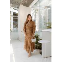 ราคา DR195 เดรสผ้ามุ้งยืดน้ำตาล เสื้อผ้าพลัสไซส์ Plussize fashion ชุดคนอ้วน แฟชั่นสาวอวบ (18523058063)