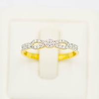 ราคา Happy Jewelry แหวนเพชรโบว์บ่าคู่ ทองแท้ 9k 37 5 เพชรเกสร ME584 (20207176620)