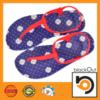 ราคา Blackout Flipper Slingblack แตะหนีบรัดส้นเดซี่น้ำเงิน หูแดง (414293602)