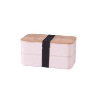 ราคา กล่องเบนโตะญี่ปุ่นสำหรับใส่อาหารกลางวันสำหรับนักเรียนพลาสติกสองชั้นใส่ของได้เยอะ (21170807886)