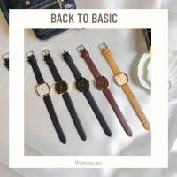 ราคา นาฬิกาข้อมือ รุ่น Back To Basic 03 สายหนัง PU พร้อมส่ง 6 สี นาฬิกามินิมอล (16939835127)