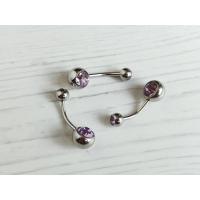 ราคา จิวสะดือสแตนเลสแท้ จิวหูสแตนเลสแท้ II Navel 2 CZ II Korean earring navel CZ Stainless Steel ascessories (10694117593)