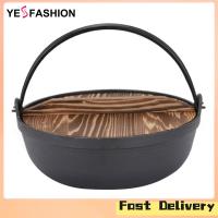 ราคา Yesfashion Store IN stock Cast Iron Dutch Oven With Wooden Cover Flat Bottom Design Single Non coated Non stick Pan Cast Iron Dutch Oven For Outdoor (21240020689)